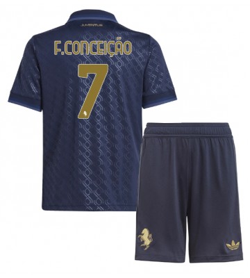 Juventus Francisco Conceicao #7 Tercera Equipación Niños 2024-25 Manga Corta (+ Pantalones cortos)